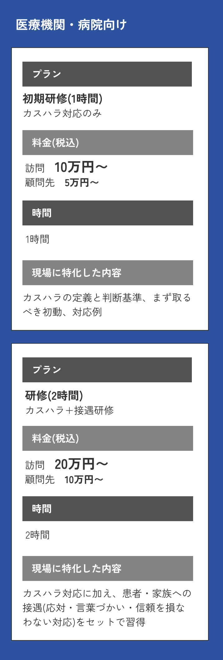料金表