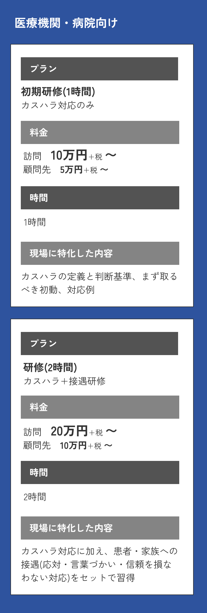 料金表