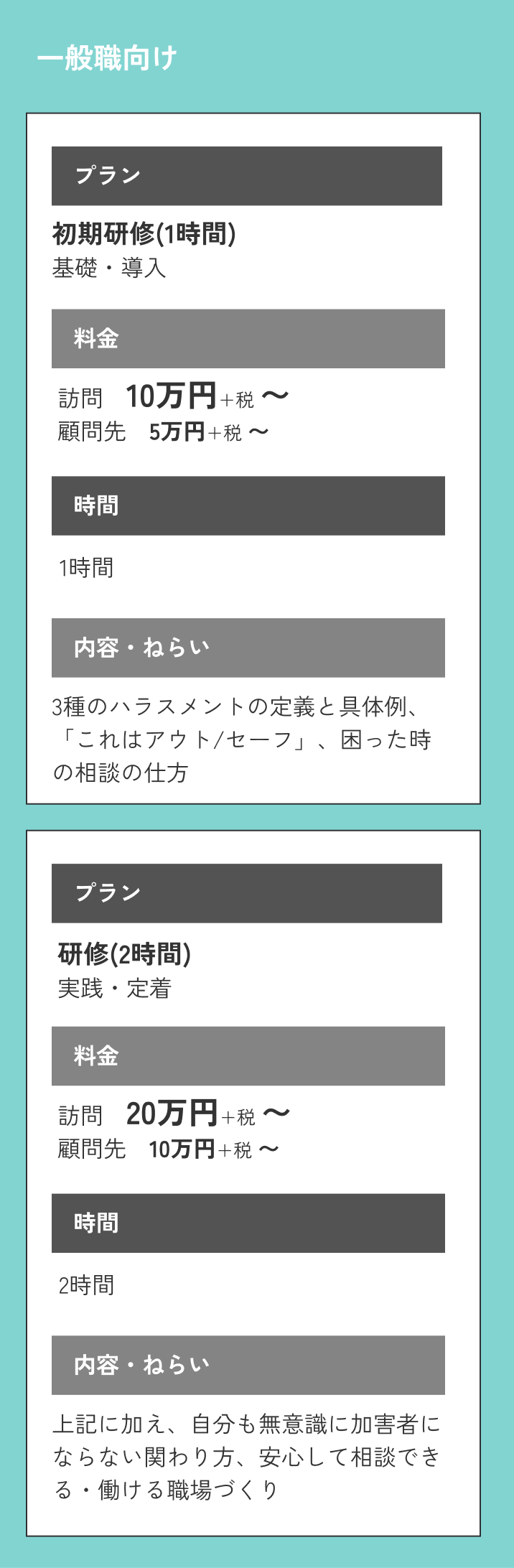料金表